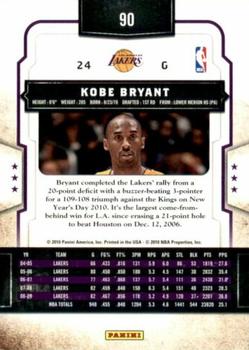 2009-10 Panini Classics #90 Kobe Bryant Back