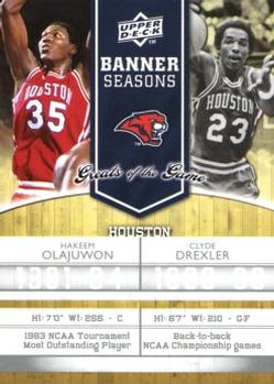 2009-10 Upper Deck Greats of the Game #142 Hakeem Olajuwon / Clyde Drexler Front
