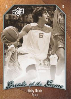 2009-10 Upper Deck Greats of the Game #44 Ricky Rubio Front