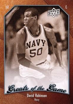 2009-10 Upper Deck Greats of the Game #80 David Robinson Front