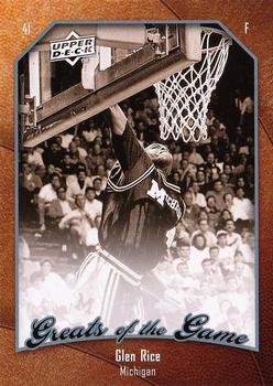 2009-10 Upper Deck Greats of the Game #82 Glen Rice Front