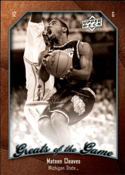 2009-10 Upper Deck Greats of the Game #85 Mateen Cleaves Front