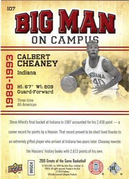2009-10 Upper Deck Greats of the Game #107 Calbert Cheaney Back