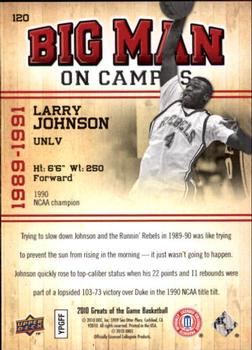 2009-10 Upper Deck Greats of the Game #120 Larry Johnson Back