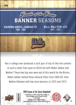 2009-10 Upper Deck Greats of the Game #126 Bill Walton / Kareem Abdul-Jabbar Back