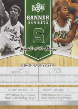 2009-10 Upper Deck Greats of the Game #130 Magic Johnson / Mateen Cleaves Front
