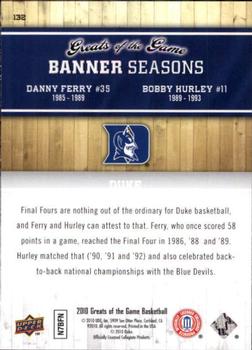2009-10 Upper Deck Greats of the Game #132 Bobby Hurley / Danny Ferry Back