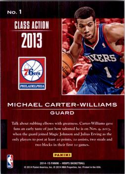 2014-15 Hoops - Class Action #1 Michael Carter-Williams Back