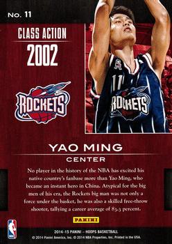 2014-15 Hoops - Class Action #11 Yao Ming Back