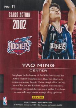 2014-15 Hoops - Class Action Artist's Proof #11 Yao Ming Back