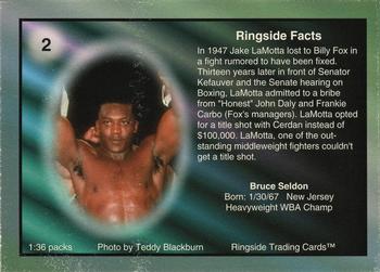 1996 Ringside - Spotlights In The Ring Silver #2 Bruce Seldon / Don King Back