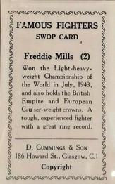 1947 D. Cummings & Son Famous Fighters #2 Freddie Mills Back
