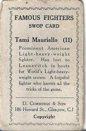 1947 D. Cummings & Son Famous Fighters #11 Tami Muriello Back
