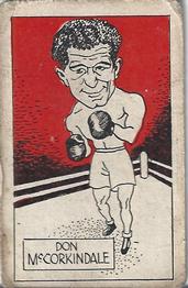 1947 D. Cummings & Son Famous Fighters #58 Don McCorkindale Front