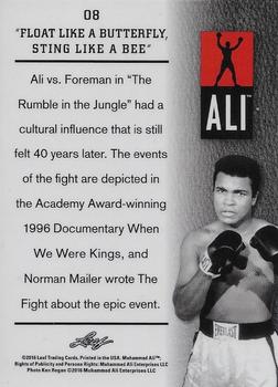2016 Leaf Muhammad Ali Immortal Collection #08 Muhammad Ali Back