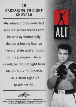 2016 Leaf Muhammad Ali Immortal Collection #18 Muhammad Ali Back