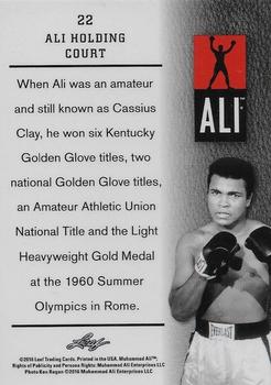 2016 Leaf Muhammad Ali Immortal Collection #22 Muhammad Ali Back