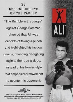 2016 Leaf Muhammad Ali Immortal Collection #28 Muhammad Ali Back