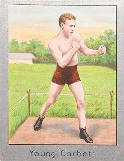 1910 Champion Athletes and Prize Fighters (T220) - Silver Border #NNO Young Corbett Front