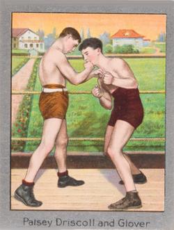 1910 Champion Athletes and Prize Fighters (T220) - Silver Border #NNO Boyo Driscoll / Johnny Glover Front