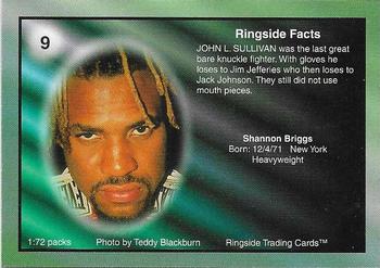 1996 Ringside - Spotlights In The Ring Gold #9 Shannon Briggs Back