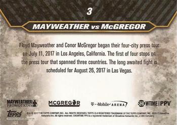 2017 Topps On Demand  Mayweather vs McGregor Road to August 26th #3 Floyd Mayweather Addresses the Crowd Back