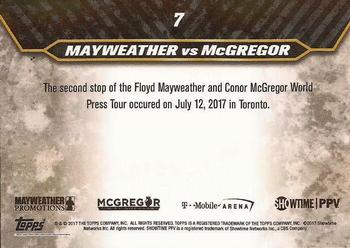 2017 Topps On Demand  Mayweather vs McGregor Road to August 26th #7 Conor McGregor Back