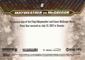 2017 Topps On Demand  Mayweather vs McGregor Road to August 26th #8 Floyd Mayweather Back