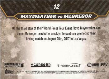 2017 Topps On Demand  Mayweather vs McGregor Road to August 26th #12 Mayweather Feeling Confident Back