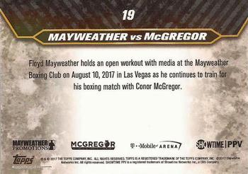 2017 Topps On Demand  Mayweather vs McGregor Road to August 26th #19 Mayweather Trains Back