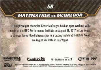 2017 Topps On Demand  Mayweather vs McGregor Road to August 26th - Blue #5B McGregor Trains Back