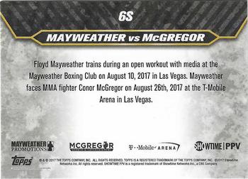 2017 Topps On Demand  Mayweather vs McGregor Road to August 26th - Silver #6S Mayweather Trains Back
