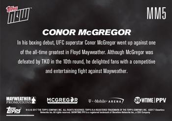 2017 Topps Now Mayweather/McGregor #MM5 Conor McGregor Back