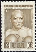 1964 Slania Stamps World Champion Boxers #6 Jack Johnson Front