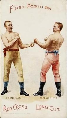1893 P. Lorillard Co. Boxing Positions and Boxers (N266) #NNO Mike Donovan / Billy Edwards Front