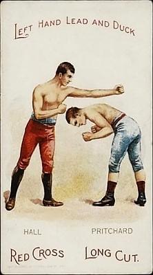1893 P. Lorillard Co. Boxing Positions and Boxers (N266) #NNO Jim Hall / Ted Pritchard Front
