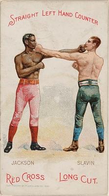 1893 P. Lorillard Co. Boxing Positions and Boxers (N266) #NNO Peter Jackson / Frank Slavin Front
