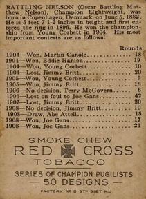 1911 American Tobacco Co. Champion Pugilists (T219) #NNO Battling Nelson Back