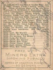 1911 American Tobacco Co. Champion Pugilists (T219) #NNO Al Delmont Back