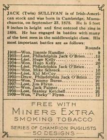 1911 American Tobacco Co. Champion Pugilists (T219) #NNO Jack 