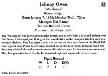 2002 Brown's #18 Johnny Owen Back