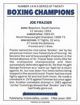 1991 Victoria Gallery Heavyweights (Blue Back) #14 Joe Frazier Back