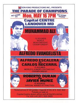 1993 Sporting Profiles - The Greatest #45 Ali v Evangelista Front