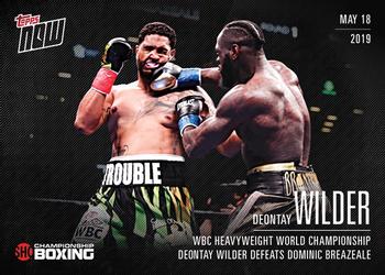 2019 Topps Now Showtime Championship Boxing #WVD-2 Wilder vs Breazeale Front