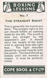 1935 Cope Bros. Boxing Lessons #7 The Straight Right Back