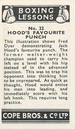 1935 Cope Bros. Boxing Lessons #22 How Jack Hook Used to Land Back