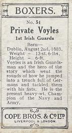 1915 Cope Bros. Boxers #51 Private Voyles Back