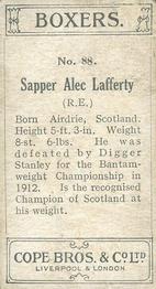 1915 Cope Bros. Boxers #88 Sapper Alex Lafferty Back