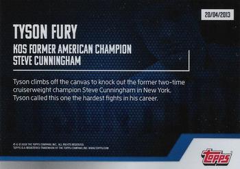 2020 Topps On-Demand Tyson Fury Autograph Edition #NNO KO's Former American Champion Steve Cunningham Back