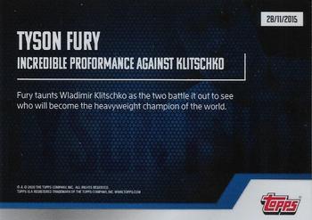 2020 Topps On-Demand Tyson Fury Autograph Edition #NNO Incredible Performance vs Klitschko Back
